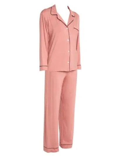 Shop Eberjey Women's Gisele Long Pajama Set In Old Rose