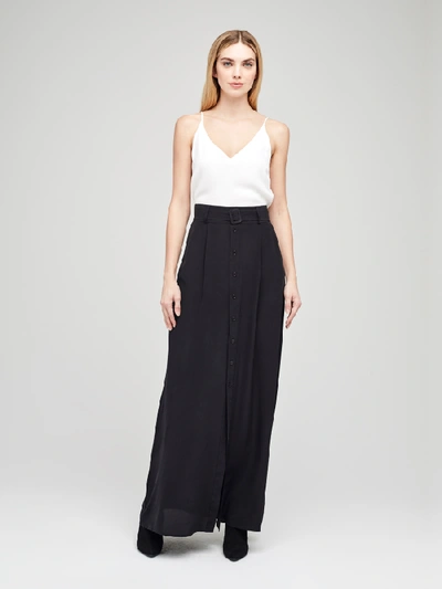 Shop L Agence Bendetta Maxi Skirt In Black