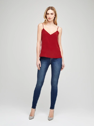 Shop L Agence Jane Camisole Tank In Redstone