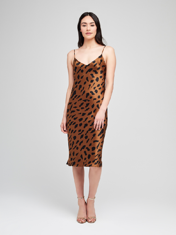 cheetah print silk dress