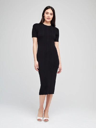 Shop L Agence Koller Sweater Dress In Black