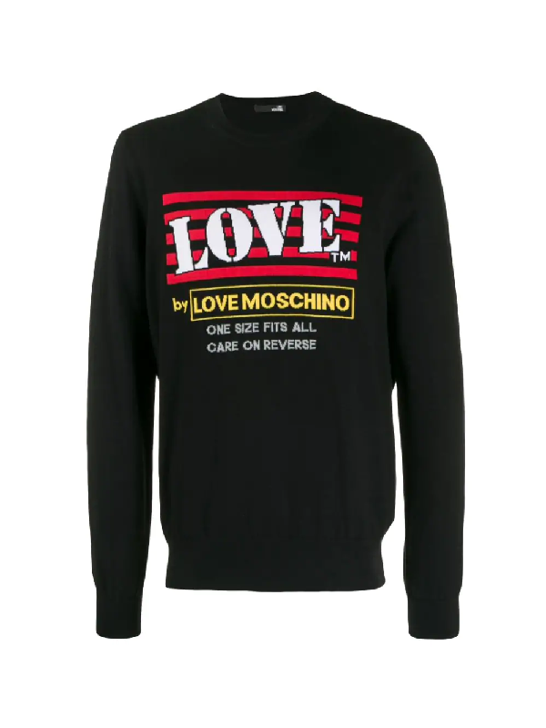 moschino logo jumper