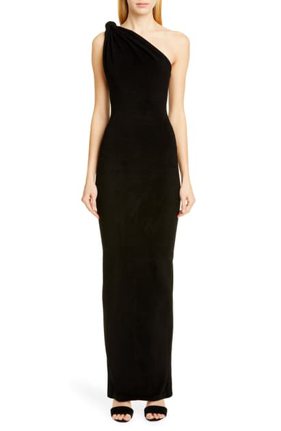 brandon maxwell one shoulder dress