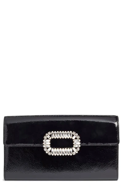 Shop Roger Vivier Crystal Buckle Crossbody Bag In Mosto