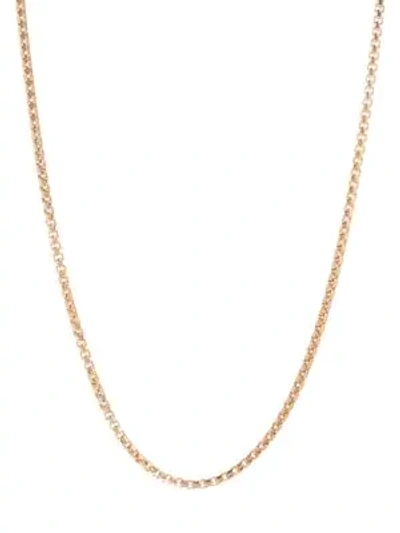 Shop Degs & Sal Goldplated Sterling Silver Box Chain Necklace In Yellow