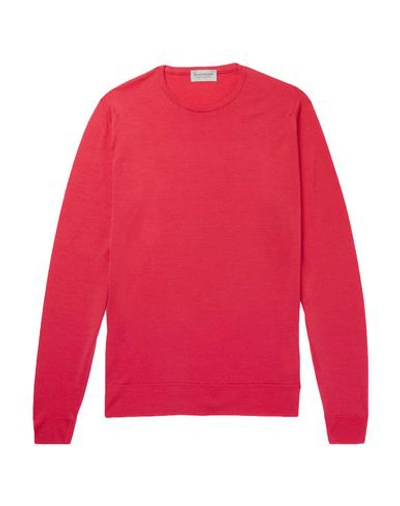 Shop John Smedley Sweater In Coral