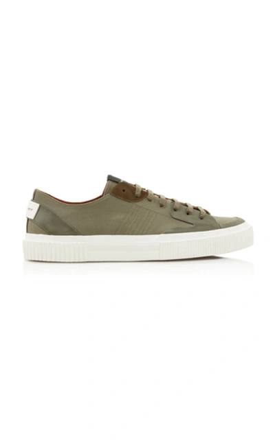 Shop Givenchy Tennis Canvas Sneakers In Green