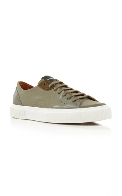 Shop Givenchy Tennis Canvas Sneakers In Green