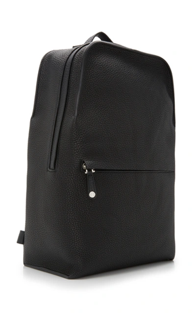 Shop Grey New York Grey New England New England Leather Backpack In Black