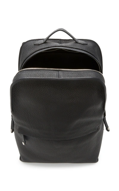 Shop Grey New York Grey New England New England Leather Backpack In Black