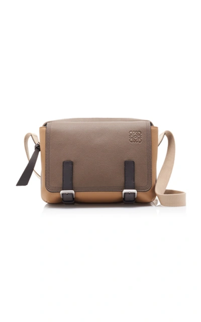 Shop Loewe Military Messenger X-small Leather Bag In Neutral