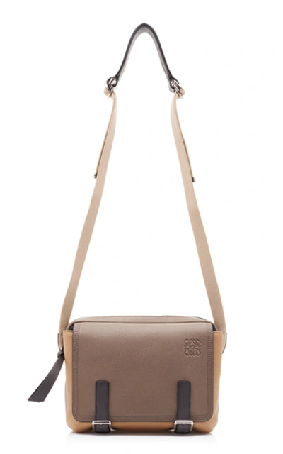 Shop Loewe Military Messenger X-small Leather Bag In Neutral