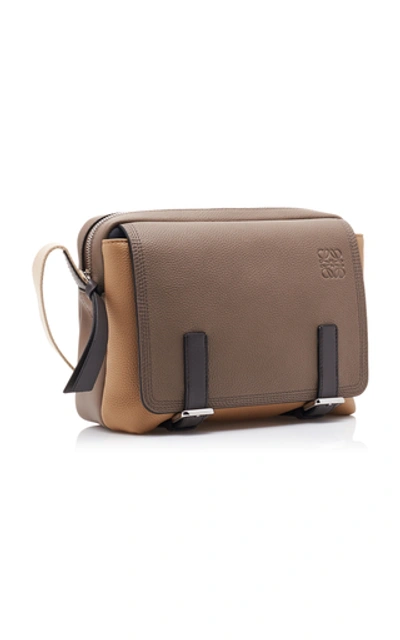 Shop Loewe Military Messenger X-small Leather Bag In Neutral