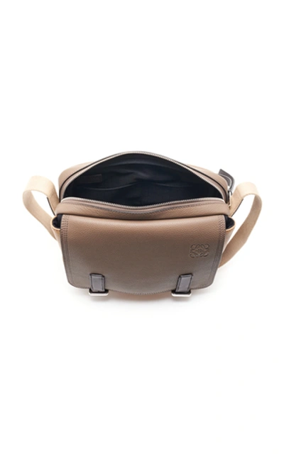 Shop Loewe Military Messenger X-small Leather Bag In Neutral
