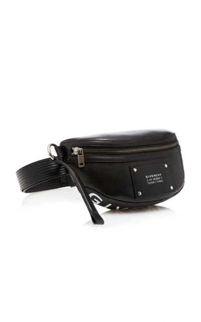 Shop Givenchy Logo-printed Leather Belt Bag In Black