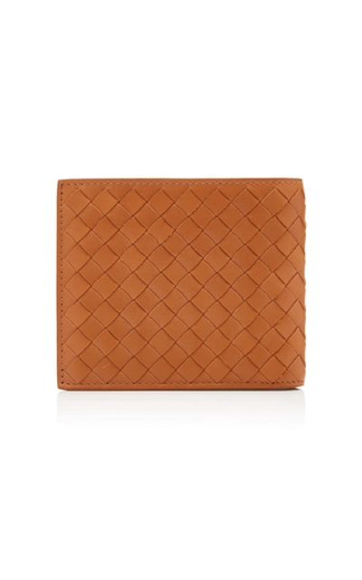 Shop Bottega Veneta Intrecciato Leather Billfold Wallet  In Brown
