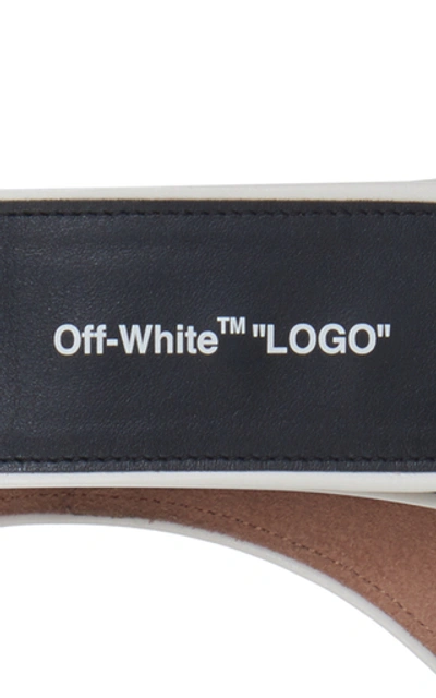Shop Off-white Racing Leather Belt In Black