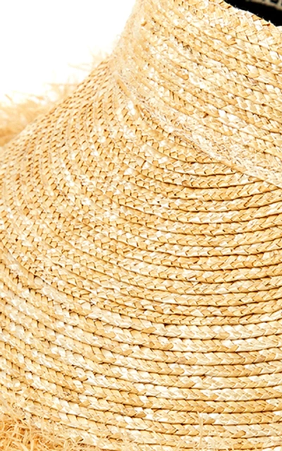 Shop Awesome Needs Frayed Straw Visor In Neutral