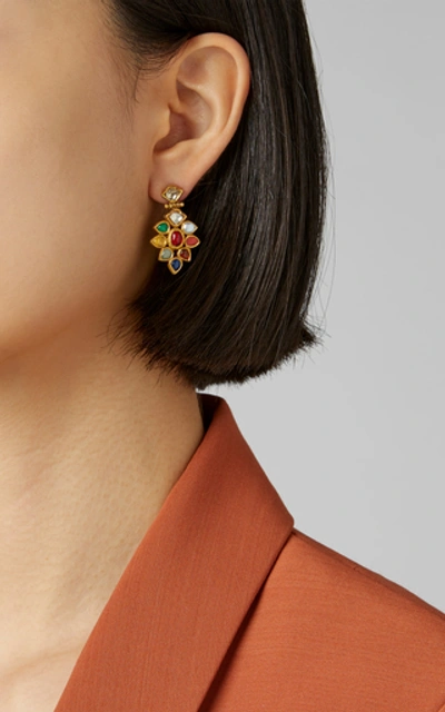 Shop Amrapali Colorful Gem Earrings In Multi