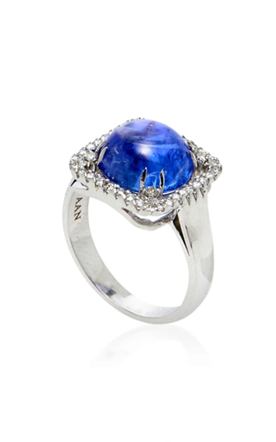 Shop Amrapali Tanzanite And 18k Diamond Cocktail Ring In Blue