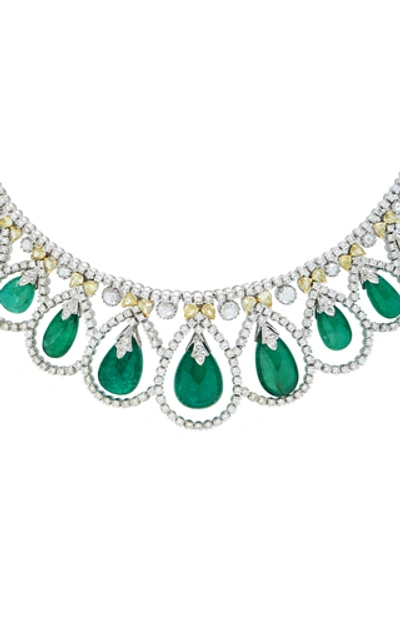 Shop Amrapali Emerald And Diamond Necklace In Multi