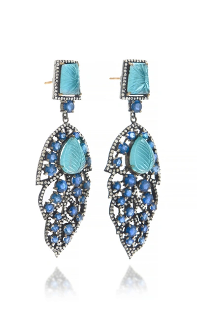 Shop Amrapali Blue Crystal Drop Earrings