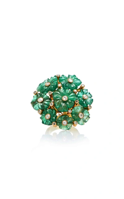 Shop Amrapali Flower Ring In Blue