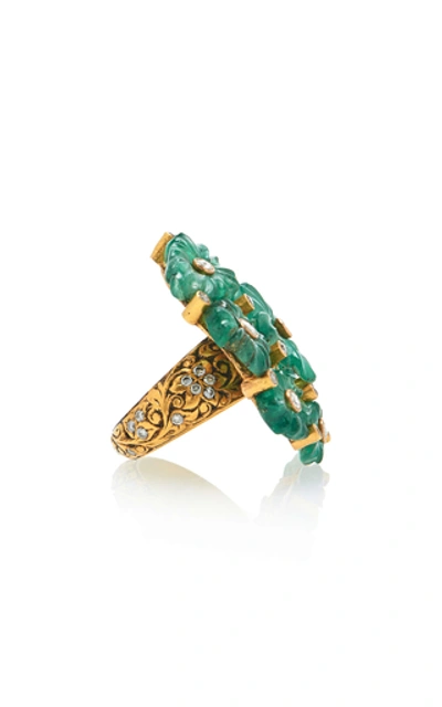 Shop Amrapali Flower Ring In Blue