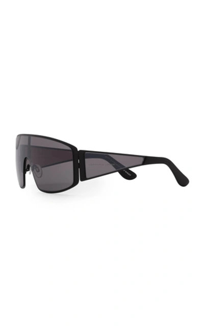 Shop Carolina Lemke X Kim Kardashian West Gemini D-frame Acetate Sunglasses In Black