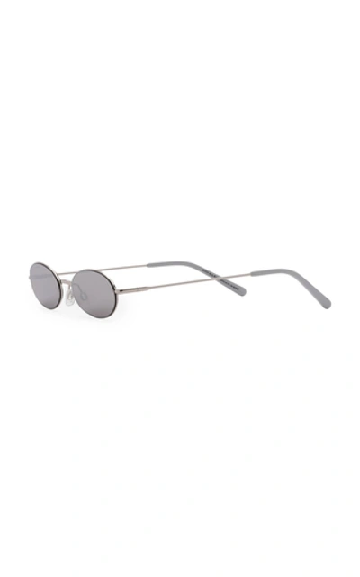 Shop Carolina Lemke X Kim Kardashian West Sand Round-frame Acetate Sunglasses In Grey