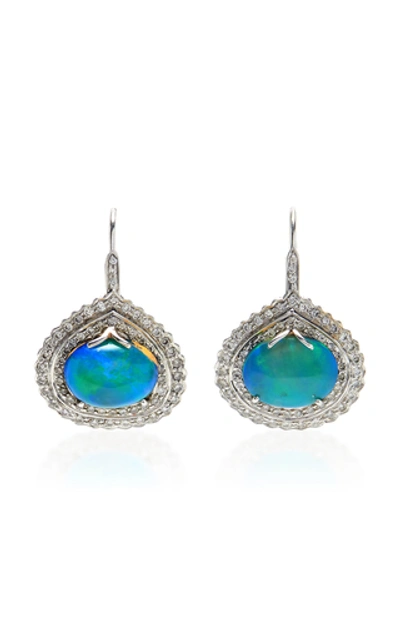 Shop Amrapali Opal Drop Earrings In Blue