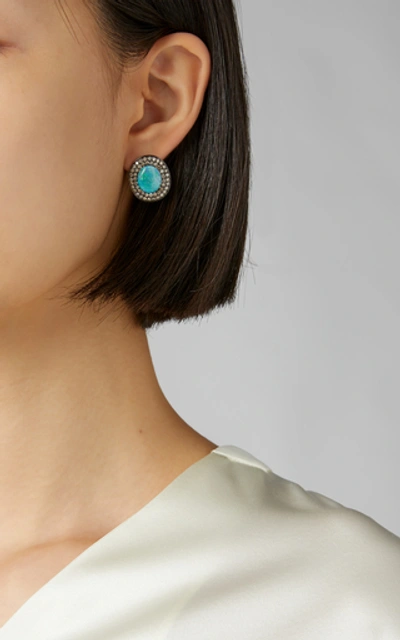 Shop Amrapali Opal And Diamond Earrings In Multi