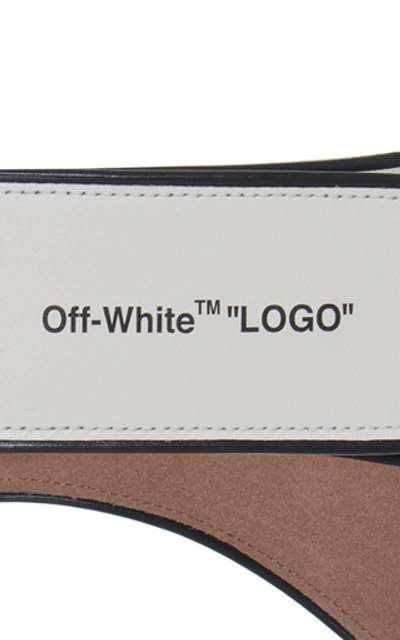 Shop Off-white Racing Leather Belt In White