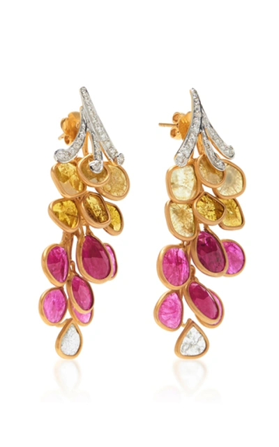 Shop Amrapali Ruby Earrings In Multi