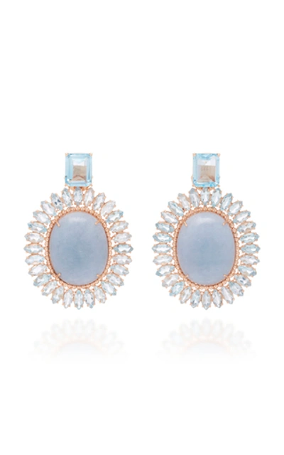 Shop Carla Amorim Lygia Earrings In Blue