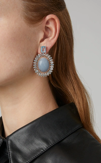 Shop Carla Amorim Lygia Earrings In Blue