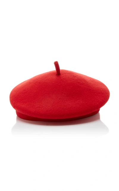 Shop Eugenia Kim Dionne Wool Beret In Red