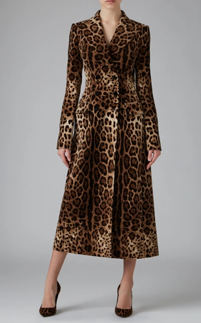 Shop Dolce & Gabbana Printed Cotton-blend Coat