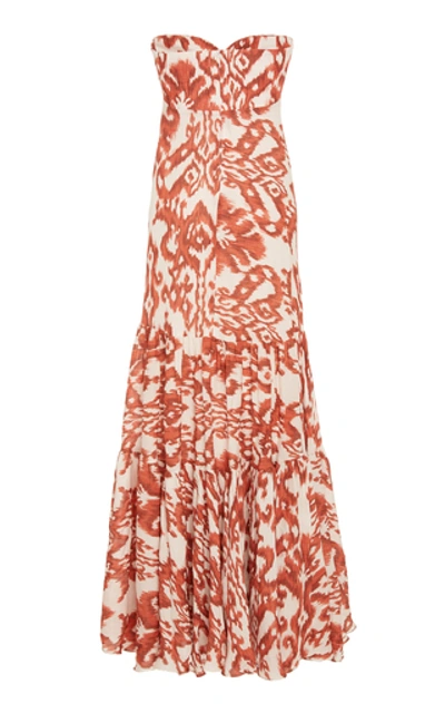 Shop Andres Otalora Morrocoi Maxi Dress In Red