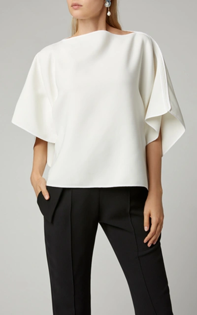 Shop Maticevski Ethereal Asymmetric Crepe De Chine Top In White