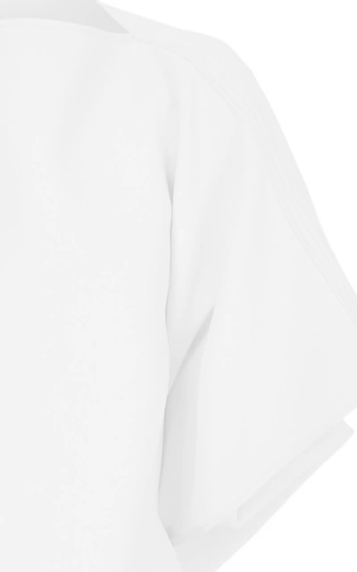 Shop Maticevski Ethereal Asymmetric Crepe De Chine Top In White