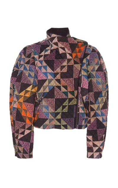 Shop Isabel Marant Bonny Quilted Cotton Jacket In Purple