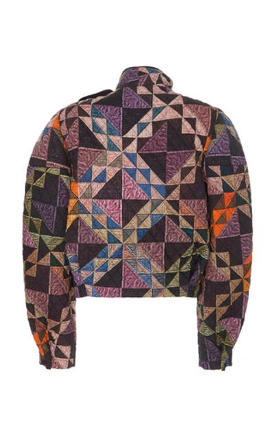 Shop Isabel Marant Bonny Quilted Cotton Jacket In Purple