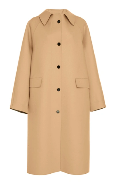 Shop Kassl Double-faced Cotton Coat In Brown