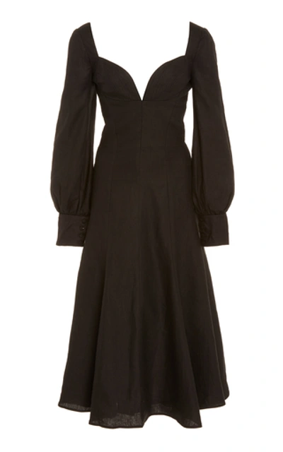 Shop Andres Otalora Felizola Midi Dress In Black