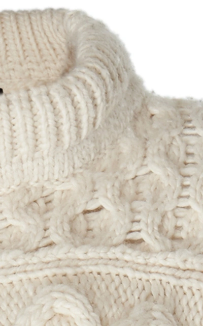 Shop Isabel Marant Milane Layered Cable Knit Sweater In Ivory