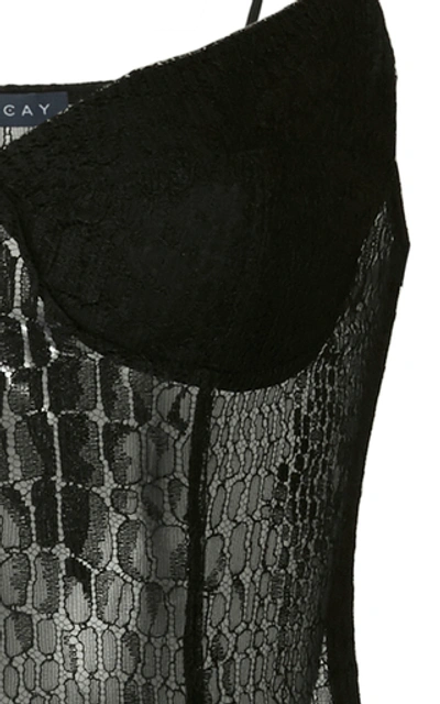 Shop Zeynep Arcay Lace Bodysuit In Black