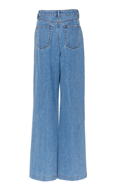 Shop Acne Studios Pakita High-rise Wide-leg Jeans In Blue