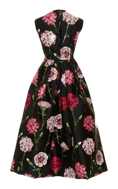 Shop Dolce & Gabbana Floral-print Satin Gown