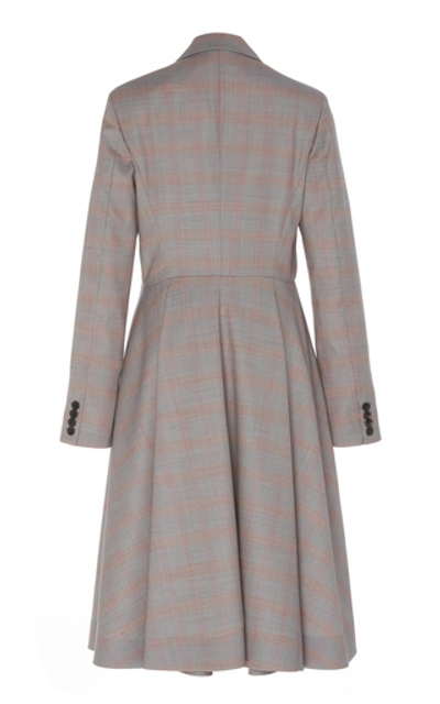 Shop Alexandre Blanc Plaid Wool Coat In Neutral